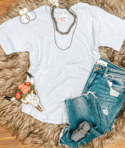 Cotton Slub Basic Tee {Sky Blue}