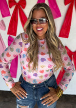 Candy Hearts Mesh Long Sleeve