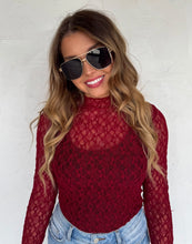 Wine Lace Long Sleeve