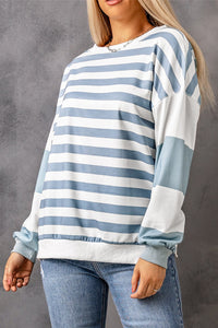 Elina Striped Pullover Sweatshirt