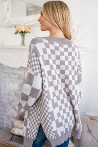 The Race Is On Checkered Cardigan