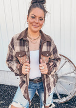 The Scarlet Autumn Shacket {Brown}
