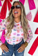 Candy Hearts Mesh Long Sleeve