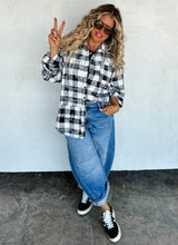 The Juniper Plaid Button Up {White}