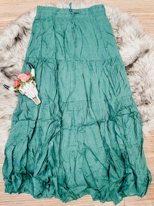 (The Sheridan Maxi Skirt {Green}