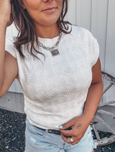 Harley Cap Sleeve Tee {White}