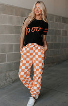 Pumpkin Spice Checkered Joggers {Ampersand}