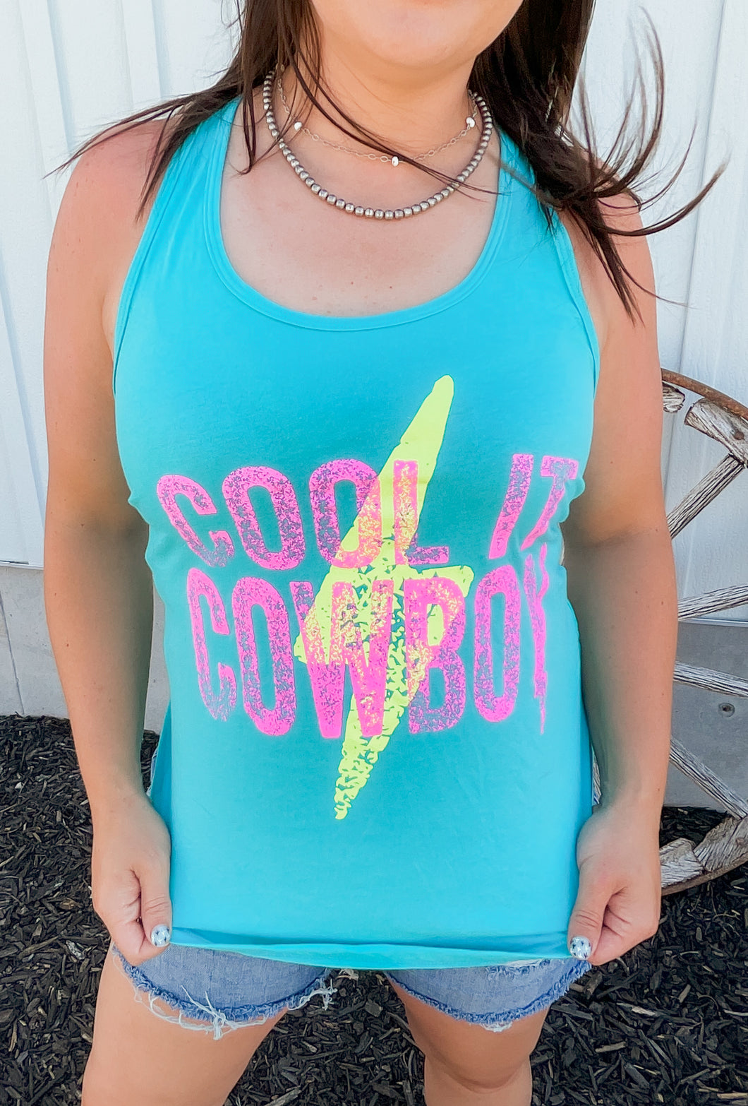 Cool It Cowboy Tank {Blue}