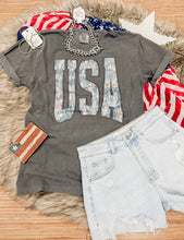 Camo USA Tee {Charcoal}