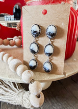 White Buffalo Triple Drop Earrings