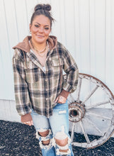 Mountain Morning Plaid Shacket {Green}