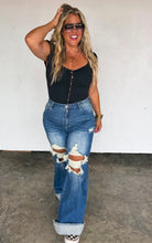 Distressed Wide Leg Jeans