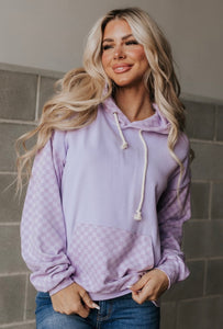 Checked Out University Hoodie-Purple {Ampersand}