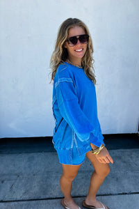 Classic Crew & Lounge Shorts {Blue}