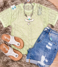 Cowtown Cutesy Lace Tee {Lime}