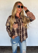 The Scarlet Autumn Shacket {Brown}
