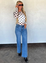 Polka Dot Mesh Long Sleeve