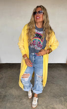 The Desi Sweatshirt Cardigan {Yellow}