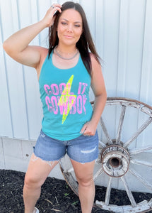 Cool It Cowboy Tank {Blue}