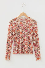 Virginia Floral Print Mesh Long Sleeve Top