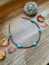 5 turquoise choker and Sterling Silver Pearls