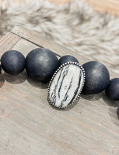 White Buffalo Oval Ring {Size 10}