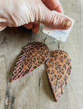 Copper Leopard Earrings