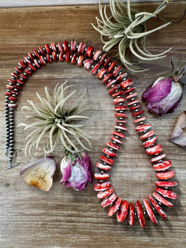 NFR Collection Necklace – 5mm Sterling Silver Pearls with Graduated Spiny Oyster 37