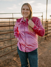 Velvedeer Button Up Top {Hot Pink}