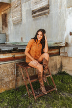 Cowtown Cutesy Lace Tee {Saddle}