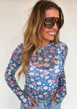 Bloom & Blue Mesh Long Sleeve