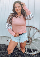 Leopard & Stripes Long Sleeve {Pink}