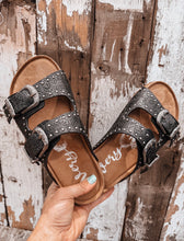 The Heidi Tooled Buckle Sandals