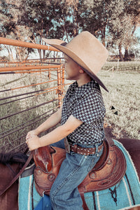 Kids Cowboy Talk Button Up