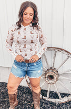 Skull & Boots Mesh Long Sleeve