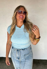 Harley Cap Sleeve Tee {Baby Blue}