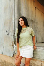 Cowtown Cutesy Lace Tee {Lime}