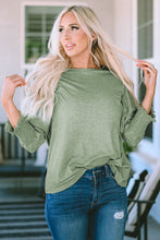 Dani Smocked 3/4 Sleeve Casual Loose Top