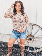 Cactus & Boots Mesh Long Sleeve