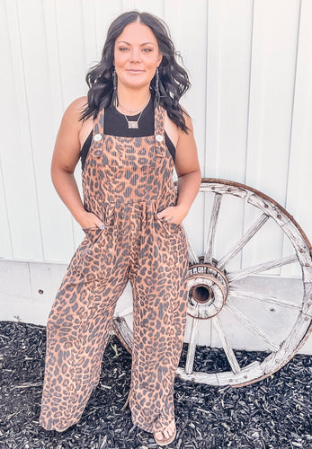 Karli Boho Overalls {Cheetah}