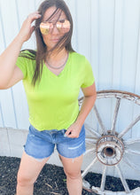 Just Your Basic V-Neck Tee {Lime}