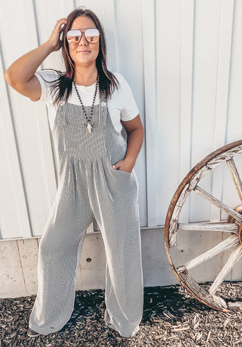 Karli Boho Overalls {Black}