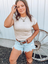 Harley Cap Sleeve Tee {Beige}