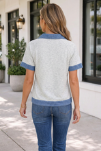 Mckayla Cuffed Short Sleeve Top