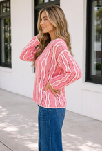 Jaida Cotton Pullover Sweater Long Sleeve Top