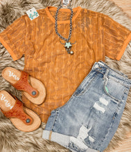 Cowtown Cutesy Lace Tee {Saddle}