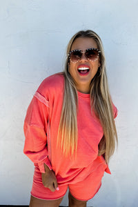 Classic Crew & Lounge Shorts {Coral}