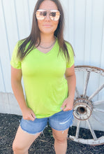 Just Your Basic V-Neck Tee {Lime}