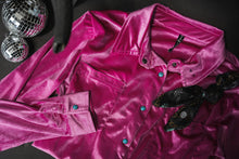 Velvedeer Button Up Top {Hot Pink}