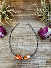 14" Spiny Oyster & Sterling Silver Pearl Choker – 3mm & 10mm